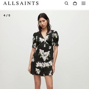 allsaints floral demi alessandra mini dress